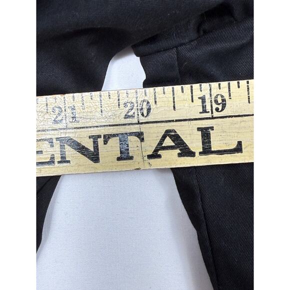 Espirit womens Black Button Down Mid Length Double Breasted Trenchcoat Sz 10 - Picture 11 of 13